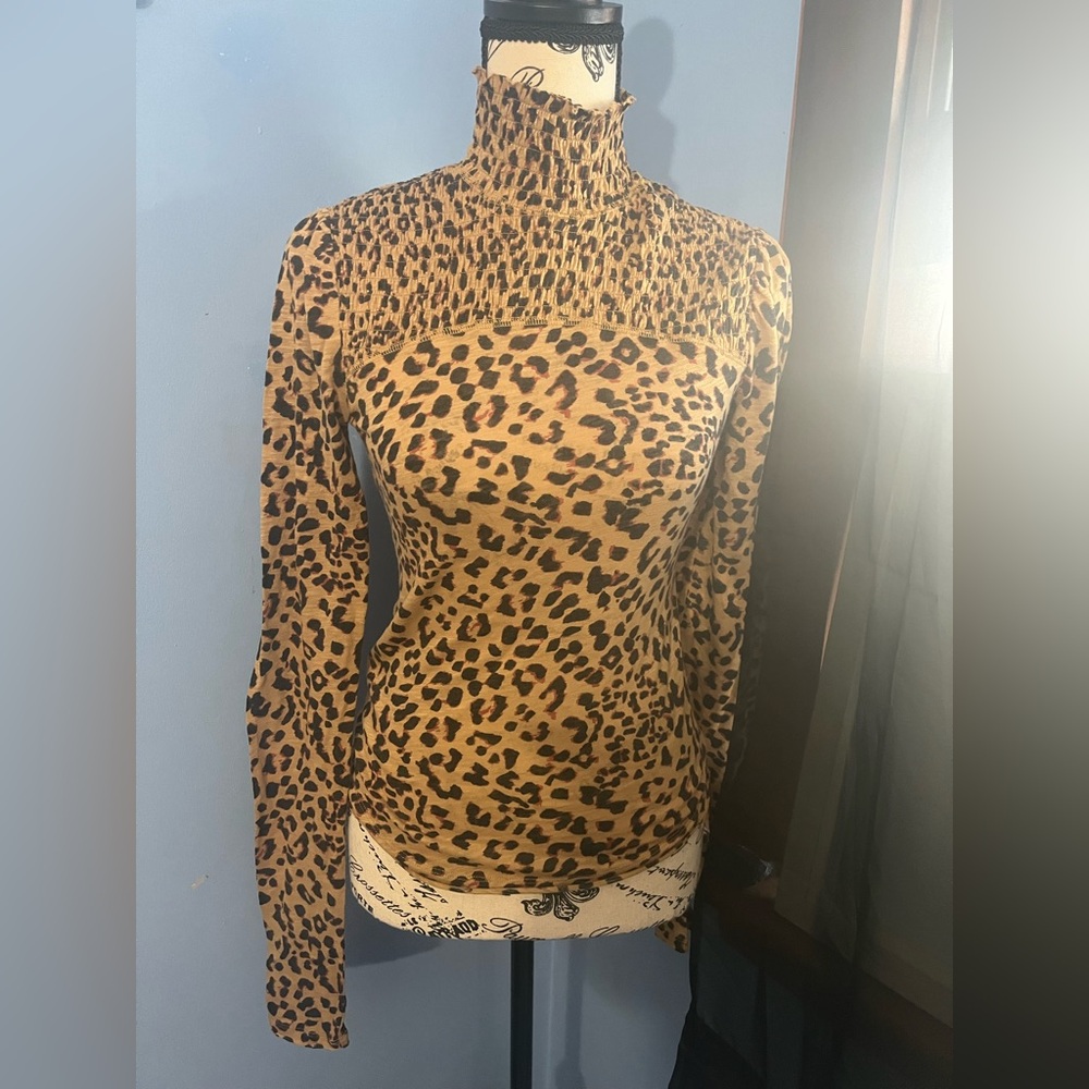 FREE w/ $10+ PURCHASE: We The Free Animal Print Long-Sleeve Turtleneck
